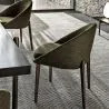 Cadeira de Jantar Estofada com Pés de Madeira - Design Moderno para Restaurantes e Hotéis de Luxo image 7