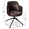 Cadeirão Giratório Estofado em Couro - Design Moderno para Escritórios e Hotéis de Luxo - Carla image 7