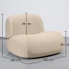 Cadeirão Moderno Minimalista Design Curvo Estofado em Veludo - Conforto e Estilo Contemporâneo - Büba image 7