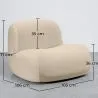 Cadeirão Moderno Minimalista Design Curvo Estofado em Veludo - Conforto e Estilo Contemporâneo - Büba image 7