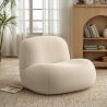 Cadeirão Moderno Minimalista Design Curvo Estofado em Veludo - Conforto e Estilo Contemporâneo - Büba image 7