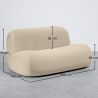 Sofá Moderno Minimalista Design Curvo Estofado em Veludo - Conforto e Estilo Contemporâneo - Büba image 7
