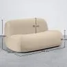 Sofá Moderno Minimalista Design Curvo Estofado em Veludo - Conforto e Estilo Contemporâneo - Büba image 7