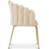 Cadeira de Jantar Glam Design Concha em Veludo - Pernas Douradas - Shell image 7