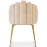 Cadeira de Jantar Glam Design Concha em Veludo - Pernas Douradas - Shell image 7