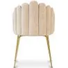Cadeira de Jantar Glam Design Concha em Veludo - Pernas Douradas - Shell image 7