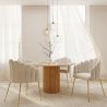 Cadeira de Jantar Glam Design Concha em Veludo - Pernas Douradas - Shell image 7