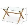 Mesa de Jantar Retangular - Design Escandinavo - 6 Lugares - Tesfa image 7