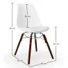 Cadeira de Jantar com Almofada - Design Escandinavo e Pés de Madeira Escura - Skögur image 7