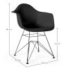 Cadeira de Jantar - Design Escandinavo e Pernas de Metal Preto - Nordika image 7
