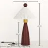 Candeeiro de mesa com base em madeira e abat-jour em cimento branco - Ambiana image 7