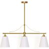 Candeeiro de Teto Suspenso em Metal Dourado Envelhecido com 3 Abat-jours - Bubles image 7
