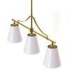 Candeeiro de Teto Suspenso em Metal Dourado Envelhecido com 3 Abat-jours - Bubles image 7