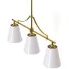 Candeeiro de Teto Suspenso em Metal Dourado Envelhecido com 3 Abat-jours - Bubles image 7