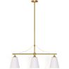 Candeeiro de Teto Suspenso em Metal Dourado Envelhecido com 3 Abat-jours - Bubles image 7