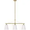 Candeeiro de Teto Suspenso em Metal Dourado Envelhecido com 3 Abat-jours - Bubles image 7