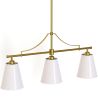 Candeeiro de Teto Suspenso em Metal Dourado Envelhecido com 3 Abat-jours - Bubles image 7