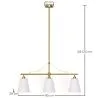 Candeeiro de Teto Suspenso em Metal Dourado Envelhecido com 3 Abat-jours - Bubles image 7