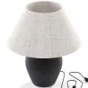 Candeeiro de Mesa Vintage - Base Cerâmica e Abat-jour em Tecido - Luno image 7