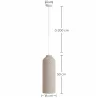 Lâmpada pendente - Design minimalista - Acabamento efeito pedra - Sinur III image 7