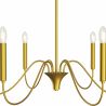 Candeeiro suspenso dourado de 6 braços – Estilo candelabro moderno em metal - Vintessa image 7