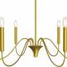 Candeeiro suspenso dourado de 6 braços – Estilo candelabro moderno em metal - Vintessa image 7
