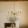 Candeeiro suspenso dourado de 6 braços – Estilo candelabro moderno em metal - Vintessa image 7
