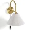 Candeeiro de Parede Dourado Vintage com Ficha e Interruptor - Boly image 7