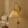 Candeeiro de Parede Dourado Vintage com Ficha e Interruptor - Boly image 7