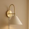 Candeeiro de Parede Dourado Vintage com Ficha e Interruptor - Boly image 7