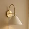 Candeeiro de Parede Dourado Vintage com Ficha e Interruptor - Boly image 7