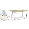 Pack Mesa Hairpin (90x150 cm) + 6 Cadeiras de Jantar Nórdicas Skögur image 7