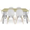 Pack Mesa Hairpin (90x150 cm) + 6 Cadeiras de Jantar Nórdicas Skögur image 7