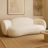 Sofá Curvo Estofado Em Bouclé Branco – Design Moderno E Elegante - Sorela image 7