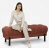 Banco Estilo Chesterfield Estofado Em Veludo Com Pernas De Ferro - Hamptons image 7
