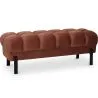 Banco Estilo Chesterfield Estofado Em Veludo Com Pernas De Ferro - Hamptons image 7
