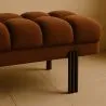 Banco Estilo Chesterfield Estofado Em Veludo Com Pernas De Ferro - Hamptons image 7