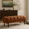 Banco Estilo Chesterfield Estofado Em Veludo Com Pernas De Ferro - Hamptons image 7