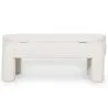 Banco Com Arrumação Estofado Em Tecido Bouclé Branco Sujo – Assento Moderno Para Sala E Quarto - Boreta image 7