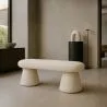 Banco De Estilo Moderno Estofado Em Tecido Bouclé - Kurt image 7