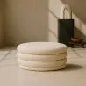 Ottoman Moderno Com Arrumação Estofado Em Tecido Bouclé Multifuncional Como Mesa De Centro - Dass image 7