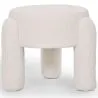 Banco Estofado Em Tecido Bouclé Branco Sujo – Assento Moderno Para Sala E Quarto - Boreta image 7