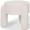 Banco Estofado Em Tecido Bouclé Branco Sujo – Assento Moderno Para Sala E Quarto - Boreta image 7