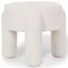 Banco Estofado Em Tecido Bouclé Branco Sujo – Assento Moderno Para Sala E Quarto - Boreta image 7