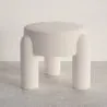 Banco Estofado Em Tecido Bouclé Branco Sujo – Assento Moderno Para Sala E Quarto - Boreta image 7