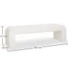 Banco Estofado Em Tecido Bouclé Branco - Moderno Elegante Minimalista - Karla image 7