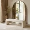 Banco Estofado Em Tecido Bouclé Branco - Moderno Elegante Minimalista - Karla image 7