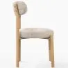 Cadeira de jantar Estofada em chenille - Pernas com efeito de carvalho - Design ergonômico e moderno - Okare image 7