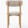 Cadeira de jantar Estofada em chenille - Pernas com efeito de carvalho - Design ergonômico e moderno - Okare image 7