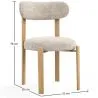 Cadeira de jantar Estofada em chenille - Pernas com efeito de carvalho - Design ergonômico e moderno - Okare image 7